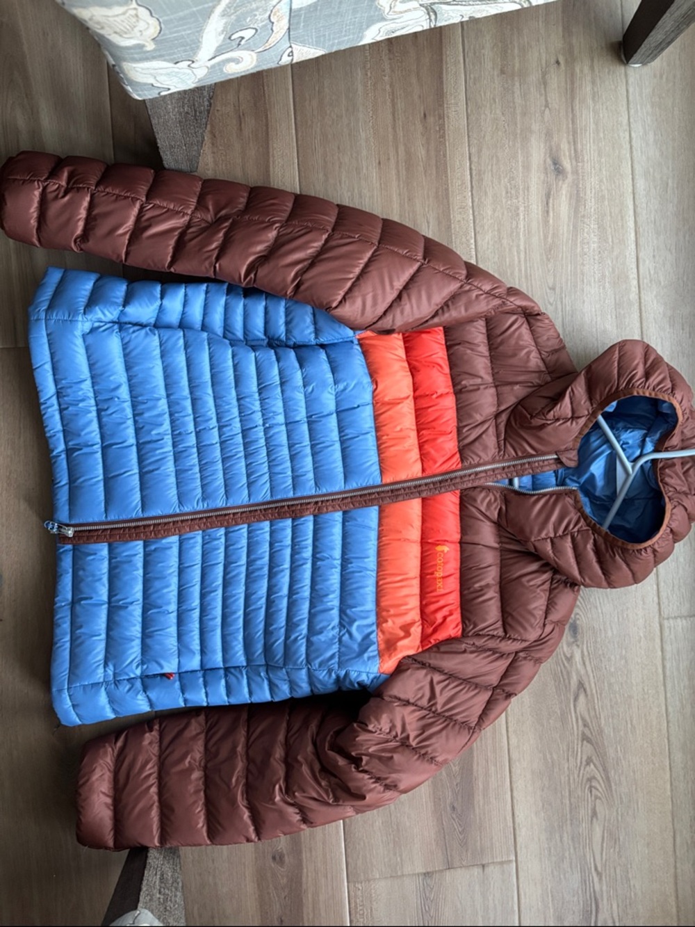 cotopaxi Brown, Orange & Blue Insulated Hooded Ski Jacket - Picture 3 of 6